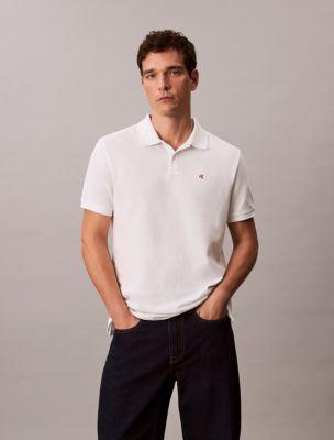 Cotton Pique Classic Polo Shirt by CALVIN KLEIN