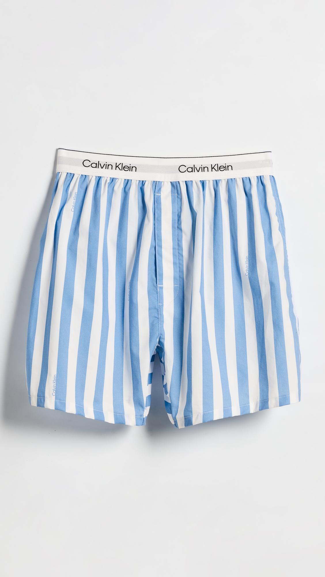 Cotton Poplin Lounge Boxers by CALVIN KLEIN