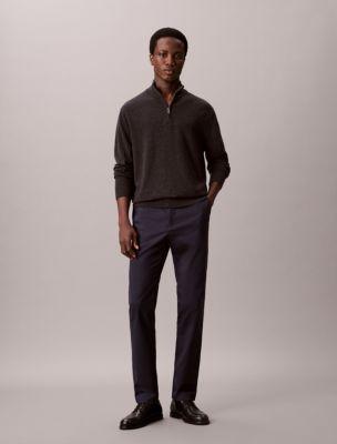 Cotton Sateen Slim Chino Pants by CALVIN KLEIN
