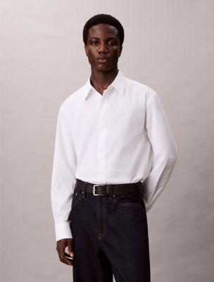 Cotton Silk Relaxed Shirt by CALVIN KLEIN
