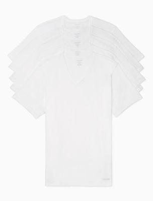 Cotton Slim Fit 5-Pack V-Neck T-Shirt by CALVIN KLEIN