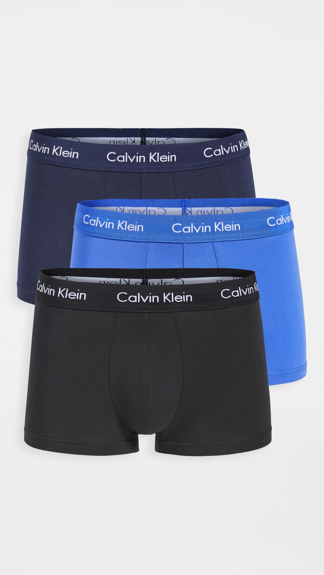 Cotton Stretch 3-Pack Low Rise Trunks by CALVIN KLEIN