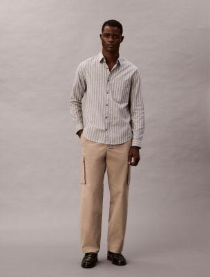 Cotton Stretch Straight Fit Cargo Pants by CALVIN KLEIN