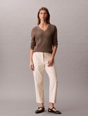Cotton Stretch Straight Fit Chino Pants by CALVIN KLEIN