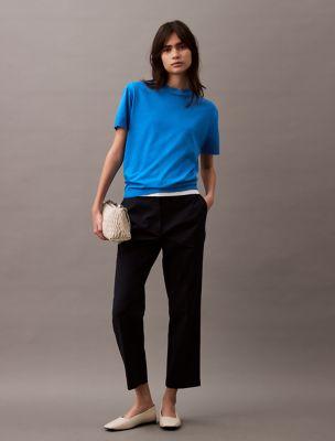 Cotton Stretch Straight Fit Chino Pants by CALVIN KLEIN