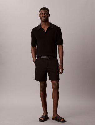 Cotton Stretch Straight Shorts by CALVIN KLEIN