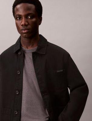 Cotton Twill Relaxed Chore Jacket by CALVIN KLEIN