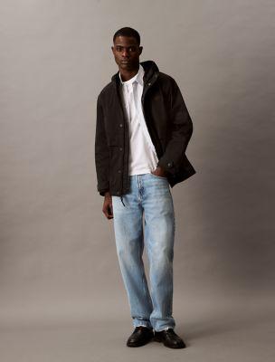 Crinkle Nylon Hooded Windbreaker Jacket by CALVIN KLEIN