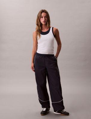 Crinkle Nylon Relaxed Joggers by CALVIN KLEIN
