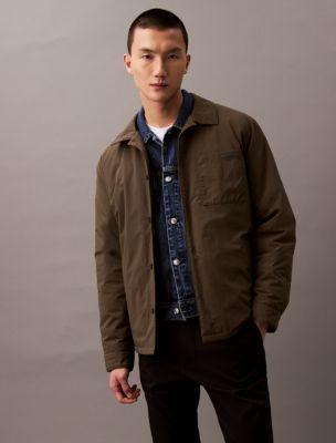 Crinkle Nylon Shirt Jacket by CALVIN KLEIN