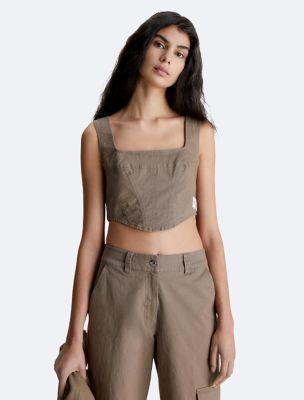 Cropped Corset Top by CALVIN KLEIN