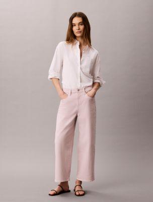 Cropped Wide Leg Jeans by CALVIN KLEIN
