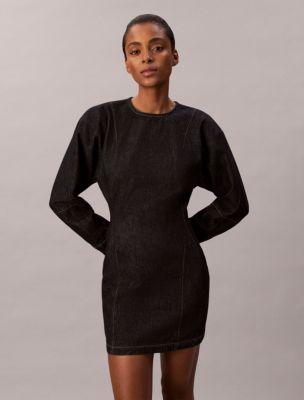 Denim Articulated Mini Dress by CALVIN KLEIN