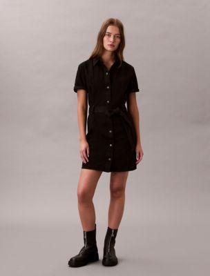 Denim Belted Mini Dress by CALVIN KLEIN