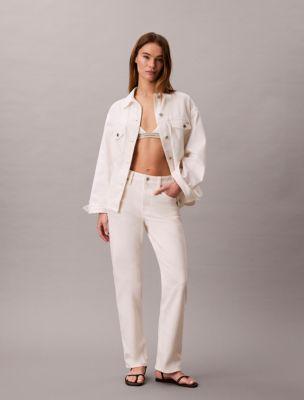 Denim Cinched Belted Jacket by CALVIN KLEIN