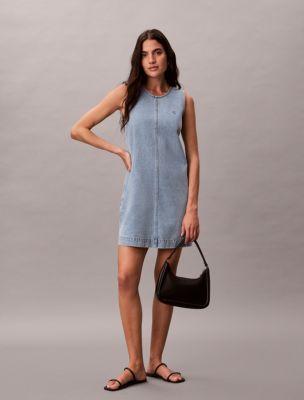 Denim Mini Shift Dress by CALVIN KLEIN