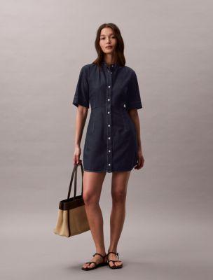 Denim Short Sleeve Dress by CALVIN KLEIN