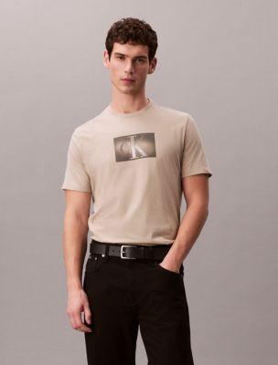 Distressed Monogram Classic T-Shirt by CALVIN KLEIN