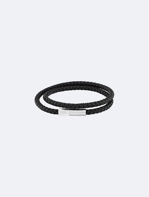 Double Wrap Braided Leather Bracelet | Calvin Klein by CALVIN KLEIN