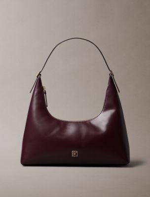 Emblem Logo Leather Shoulder Bag | Calvin Klein by CALVIN KLEIN