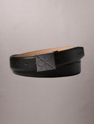 Emblem Logo Plaque Belt by CALVIN KLEIN