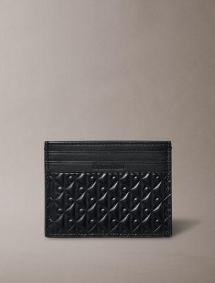 Embossed Allover Monogram Card Case | Calvin Klein by CALVIN KLEIN