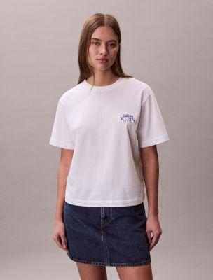 Embroidered Logo Graphic Boxy T-Shirt by CALVIN KLEIN