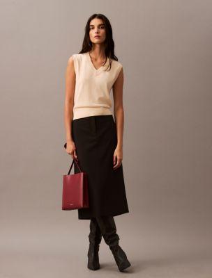 Extra Fine Merino Blend Sweater Vest by CALVIN KLEIN