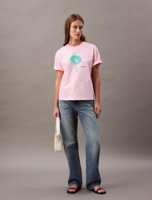 Faded Flower Graphic Boxy T-Shirt by CALVIN KLEIN