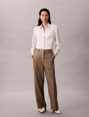 Faux Leather Relaxed Pants by CALVIN KLEIN