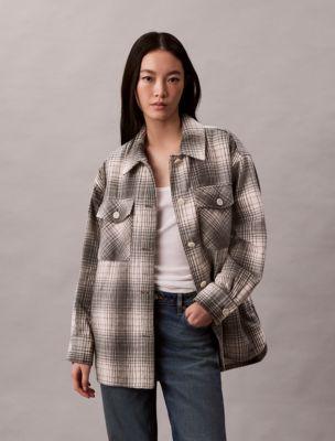 Flannel Plaid Button-Down Shirt by CALVIN KLEIN