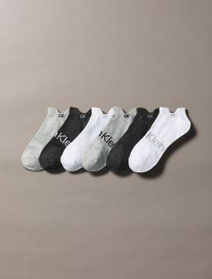 Flat Knit Double Tab 3-Pack No Show Socks | Calvin Klein by CALVIN KLEIN