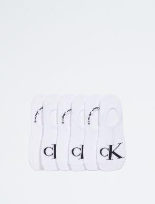 Flat Knit Monogram 6-Pack Liner Socks | Calvin Klein by CALVIN KLEIN