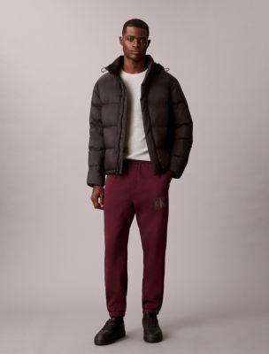 Fleece Layered Monogram Graphic Sweatpants by CALVIN KLEIN