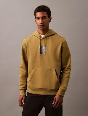 Fleece Metallic Archive Logo Hoodie by CALVIN KLEIN