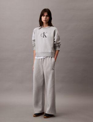 Fleece Monogram Logo Relaxed Sweatshirt + Wide Leg Sweatpants | Calvin Klein by CALVIN KLEIN