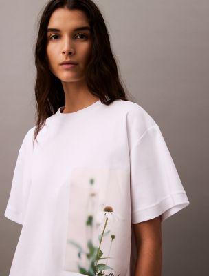 Floral Blur Graphic Relaxed T-Shirt by CALVIN KLEIN