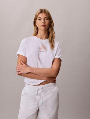 Floral Logo Graphic Boxy T-Shirt by CALVIN KLEIN