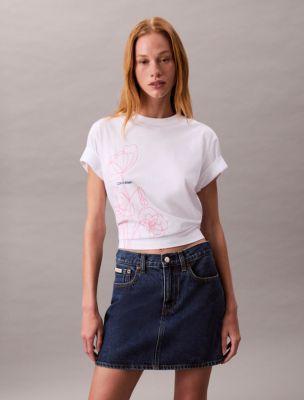 Floral Sketch Graphic Boxy T-Shirt | Calvin Klein by CALVIN KLEIN