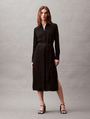 Flowing Midi Shirt Dress by CALVIN KLEIN