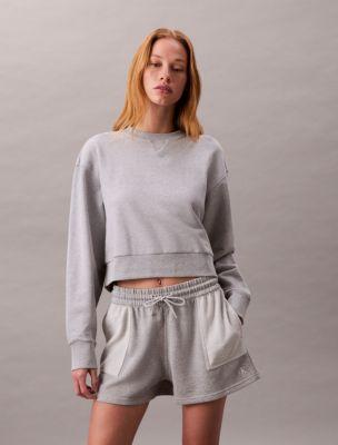 French Terry Cropped Relaxed Sweatshirt by CALVIN KLEIN