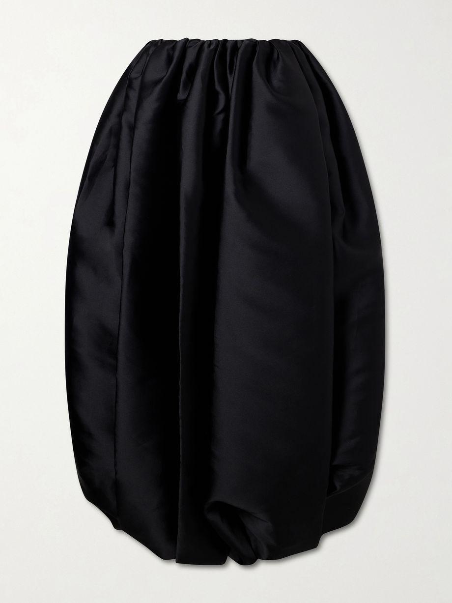 Gathered duchesse satin maxi skirt by CALVIN KLEIN