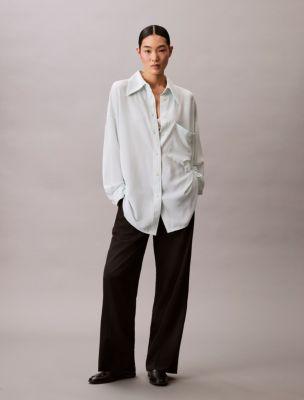 Gauze Button-Down Shirt by CALVIN KLEIN