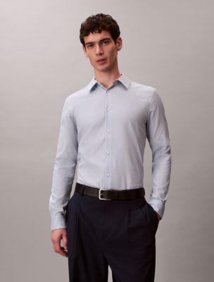 Geometric Jacquard Slim Button-Down Shirt by CALVIN KLEIN