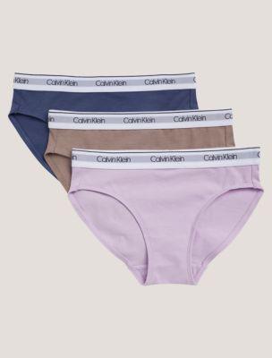 Girls Arch Logo Graphic 3-Pack Hipster by CALVIN KLEIN