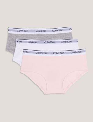 Girls Cotton Stretch 3-Pack Hipster by CALVIN KLEIN