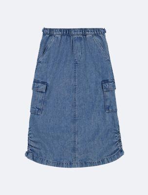 Girls Denim Cargo Skirt by CALVIN KLEIN