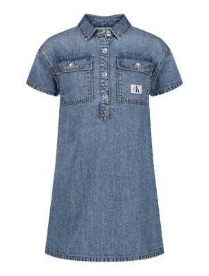 Girls Denim Shirt Dress by CALVIN KLEIN