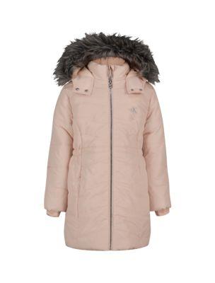 Girls Hooded Puffer Jacket by CALVIN KLEIN