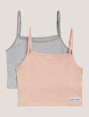 Girls Logo Rib 2-Pack Camisole by CALVIN KLEIN